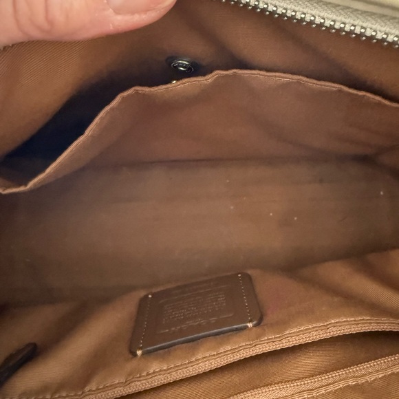 Coach Floral Shoulder Bag and Wallet Set - Red, Purple, Yellow on Cream - Picture 7 of 16